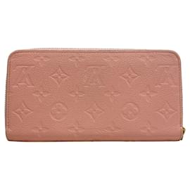Louis Vuitton-Portefeuille long en cuir Empreinte Monogram rose Louis Vuitton-Rose