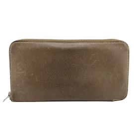 Hermès-Hermes Azap Long Wallet in Etoupe Gray-Taupe