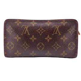 Louis Vuitton-Louis Vuitton Brown Leather Long Wallet-Brown