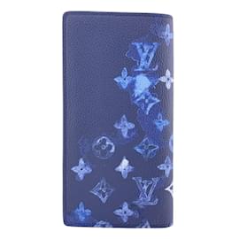 Louis Vuitton-Louis Vuitton Navy Leather Long Wallet-Navy blue