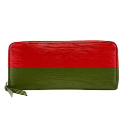 Louis Vuitton-Louis Vuitton Epi Long Wallet in Red-Red