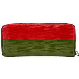 Louis Vuitton-Louis Vuitton Epi Long Wallet in Red-Red