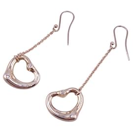 Tiffany & Co-Tiffany & Co. Open Heart Silver 925 Drop Earrings-Silvery