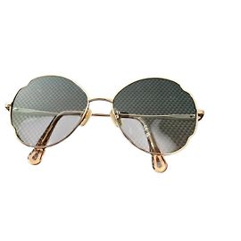 Chloé CC0008S Geometric Metal Sunglasses Silver Blue Other