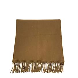 Hermès-Hermes Cashmere Stole in Brown and Camel-Brown,Camel
