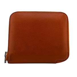 Hermès-Hermes Azap Compact Silk In Bi-fold Wallet-Orange