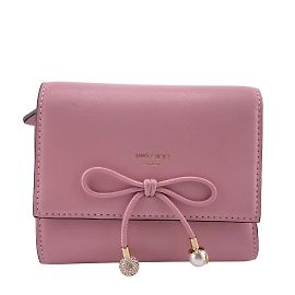 Billetera compacta Marinda Khy de Jimmy Choo Rosa