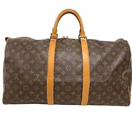 Louis Vuitton-Louis Vuitton Keepall 50 Monogram Handbag-Brown