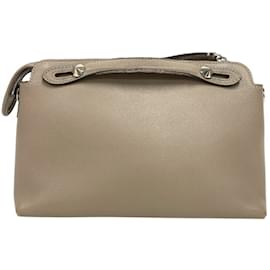 Fendi-Fendi Beige Leather Handbag-Beige