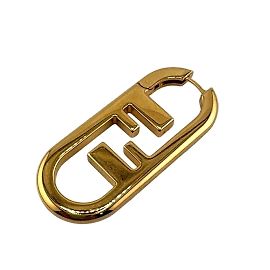 Fendi Orlok Gold Stud Earring Golden