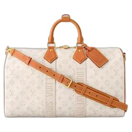 Louis Vuitton-LV Monogram heritage keepall 45-Beige