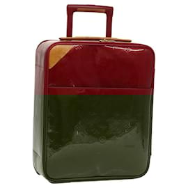Louis Vuitton-LOUIS VUITTON Monogram Vernis Pegas 45 suitcase Pomme D'amour M91278 Auth MX153-Red