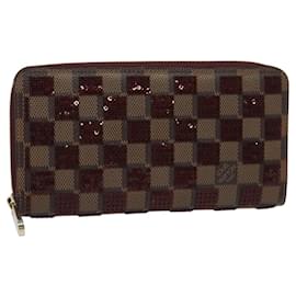 Louis Vuitton-LOUIS VUITTON Damie Payette Zippy Wallet Long Wallet Red N63174 LV Auth 118242A-Red,Other
