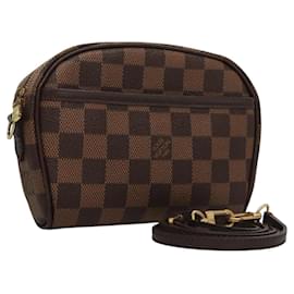 Louis Vuitton-LOUIS VUITTON Pochette Ipanema en Damier Ebene Sac à bandoulière LV Auth ep8604-Autre