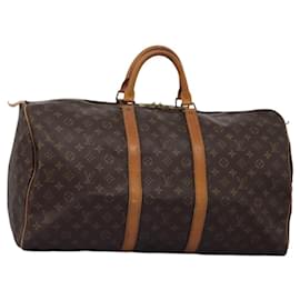 Louis Vuitton-LOUIS VUITTON Monogram Keepall 55 Sac de Boston M41424 LV Auth MX077-Monogramme