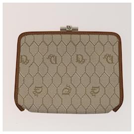 Christian Dior-Christian Dior Trotter honeycomb Wallet PVC Leather Canvas 4Set Auth bs24404-Brown,Black