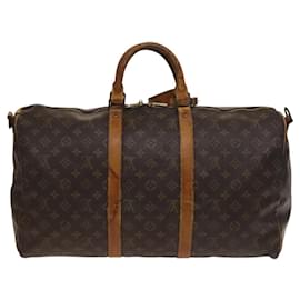 Louis Vuitton-LOUIS VUITTON Monogram Keepall Bandouliere 50 Boston Bag M41416 LV Auth 117904-Monogram