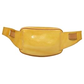 Louis Vuitton-LOUIS VUITTON Monogram Vernis Fulton Sac Ceinture Jaune Citron M91043 LV Auth sw317-Doré