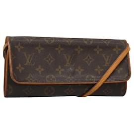 Louis Vuitton-LOUIS VUITTON Monogram Pochette Twin GM Sac à bandoulière M51852 LV Auth BA1390-Monogramme