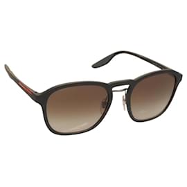 Prada-PRADA Sports Sunglasses plastic Dark Brown Auth 117654-Dark brown