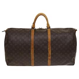 Louis Vuitton-LOUIS VUITTON Monogram Keepall Bandouliere 60 Boston Bag M41412 LV Auth 117825-Monogram