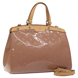 Louis Vuitton-LOUIS VUITTON Sac Blair MM Monogram Vernis 2Way Rose Velours M91588 Auth 116471A-Rose