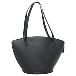 Louis Vuitton-LOUIS VUITTON Epi Saint Jacques Sac Shopping à Épaule Noir M52262 Auth BA1519-Noir