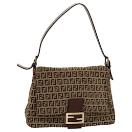 Fendi-Sac à bandoulière FENDI Zucchino en toile Mamma Baguette beige Auth yk17752-Beige