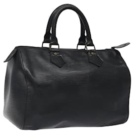 Louis Vuitton-LOUIS VUITTON Epi Speedy 25 Sac à main Noir M43012 LV Auth 117792-Noir
