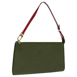 Louis Vuitton-LOUIS VUITTON Epi Pochette Accessoires Pouch Rouge M52947 LV Auth 117935-Rouge