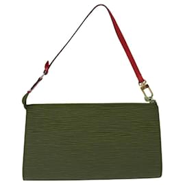 Louis Vuitton-LOUIS VUITTON Epi Pochette Accessoires Pouch Red M52947 LV Auth 117935-Red