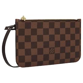 Louis Vuitton-LOUIS VUITTON Damier Ebene Neverfull PM Pouch Pouch LV Auth 117769-Outro