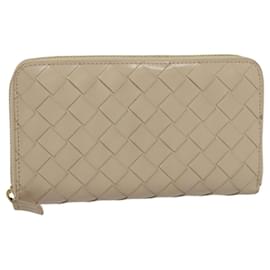 Autre Marque-BOTTEGA VENETA INTRECCIATO Wallet Leather Pink Beige Auth 117268-Pink,Beige