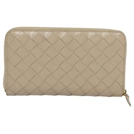 Autre Marque-BOTTEGA VENETA INTRECCIATO Wallet Leather Pink Beige Auth 117268-Pink,Beige