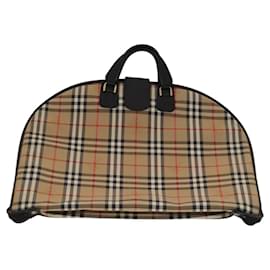 Autre Marque-Burberrys Nova Check Garment Cover Canvas Beige Gold Auth ep8592-Beige,Golden