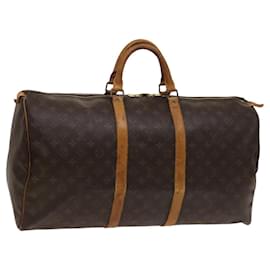 Louis Vuitton-LOUIS VUITTON Monogram Keepall 55 Boston Bag M41424 LV Auth 118042-Monogram