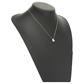 Autre Marque-TIFFANY&Co. Heart Necklace Ag925 Silver Auth 117655-Silvery