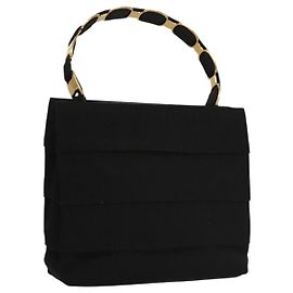 Sac à main Vala en toile noire Salvatore Ferragamo Auth 117491 Noir