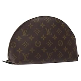 Louis Vuitton-LOUIS VUITTON Monogram Trousse Demi Ronde Cosmetic Pouch M47520 LV Auth 118349-Monogram