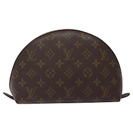 Louis Vuitton-LOUIS VUITTON Trousse Demi Ronde Monogram Pouch Cosmétique M47520 LV Auth 118349-Monogramme