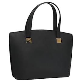 Céline-CELINE Hand Bag Leather Navy Gold Auth 117832-Golden,Navy blue
