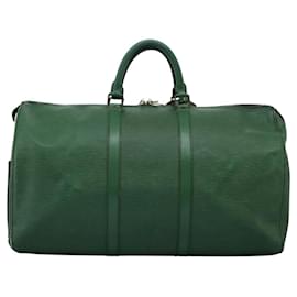 Louis Vuitton-LOUIS VUITTON Epi Keepall 50 Boston Bag Green M42964 LV Auth BD1421-Green