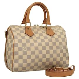 Louis Vuitton-LOUIS VUITTON Sac à main Speedy Bandoulière 25 Damier Azur N41000 LV Auth 117784-Autre
