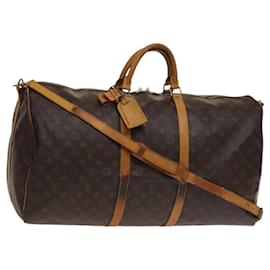 Louis Vuitton-LOUIS VUITTON Monogram Keepall Bandouliere 60 Boston Bag M41412 LV Auth KD299-Monogram