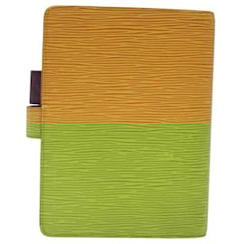 Louis Vuitton-LOUIS VUITTON Agenda MM Epi Couverture Planificateur de Jour Jaune R20049 LV Auth 116573-Jaune