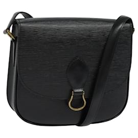 Louis Vuitton-LOUIS VUITTON Epi Saint Cloud GM Sac à épaule Noir M52192 LV Auth MX104-Noir