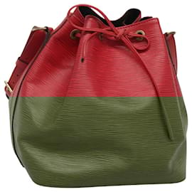 Louis Vuitton-LOUIS VUITTON Epi Petit Noe Sac à épaule Rouge M44107 LV Auth 117750-Rouge