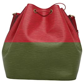 Louis Vuitton-LOUIS VUITTON Epi Petit Noe Sac à épaule Rouge M44107 LV Auth 117750-Rouge