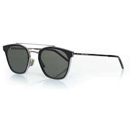 Saint Laurent-Lunettes de soleil en métal SL28 de Saint Laurent-Noir,Argenté