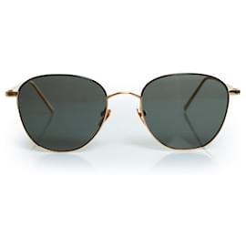 Linda Farrow-Linda Farrow, 6397 sunglasses in black and gold-Black,Golden